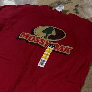 Mossy Oak Burgundy Logo Tee mens